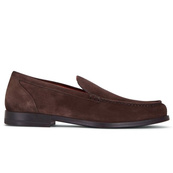 Santoni Faith Suede Loafers Dark Men\'s Shoes main image 9